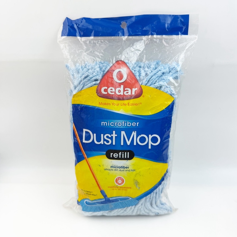 O Cedar Dust Mop Head Refill Every Which Way Blue Microfiber New